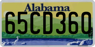 AL license plate 65CD360