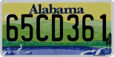 AL license plate 65CD361