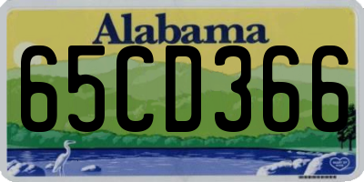 AL license plate 65CD366