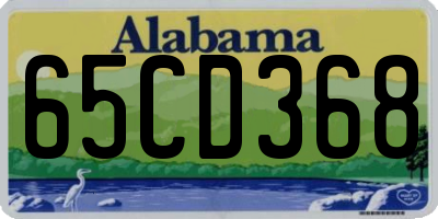 AL license plate 65CD368