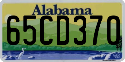 AL license plate 65CD370