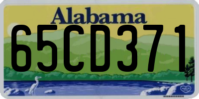 AL license plate 65CD371