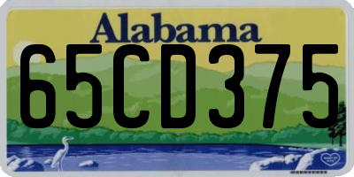 AL license plate 65CD375