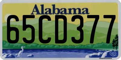 AL license plate 65CD377
