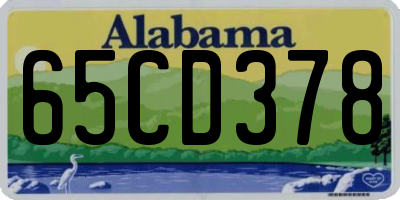 AL license plate 65CD378