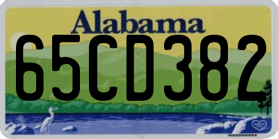 AL license plate 65CD382