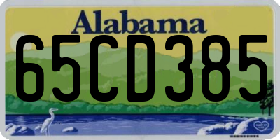 AL license plate 65CD385