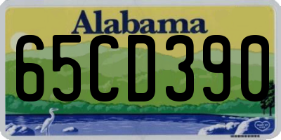 AL license plate 65CD390