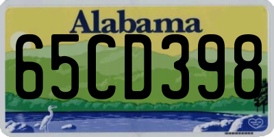 AL license plate 65CD398