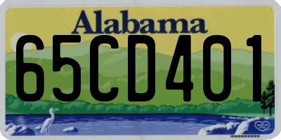 AL license plate 65CD401