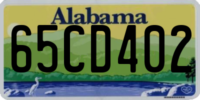 AL license plate 65CD402
