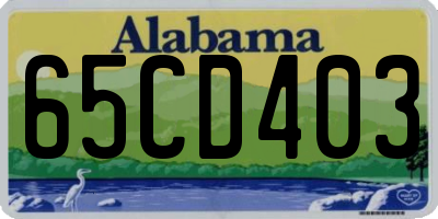 AL license plate 65CD403