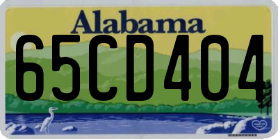 AL license plate 65CD404