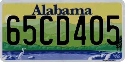 AL license plate 65CD405