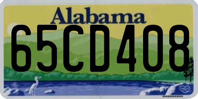 AL license plate 65CD408