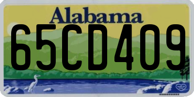 AL license plate 65CD409