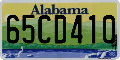AL license plate 65CD410