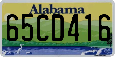 AL license plate 65CD416
