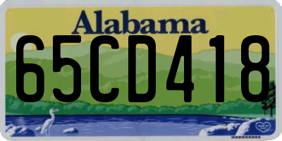 AL license plate 65CD418