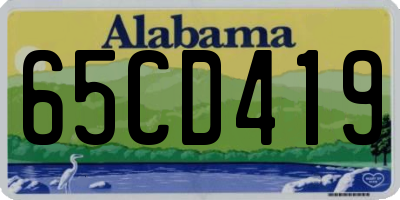AL license plate 65CD419