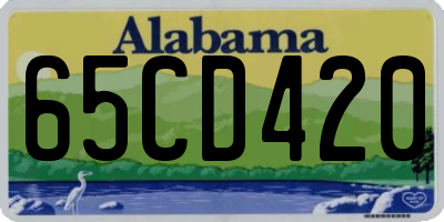 AL license plate 65CD420