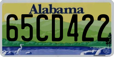 AL license plate 65CD422
