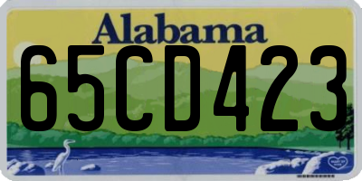 AL license plate 65CD423