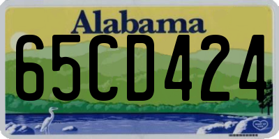 AL license plate 65CD424
