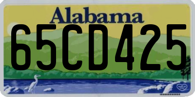 AL license plate 65CD425