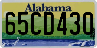 AL license plate 65CD430