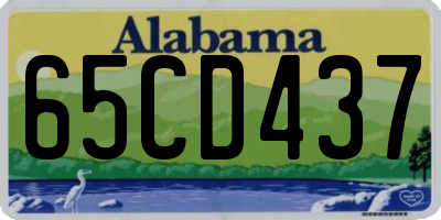 AL license plate 65CD437