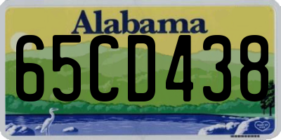 AL license plate 65CD438