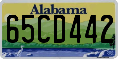 AL license plate 65CD442