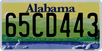 AL license plate 65CD443