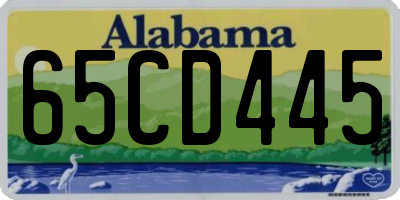 AL license plate 65CD445