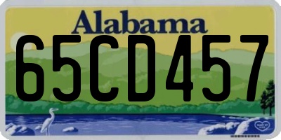 AL license plate 65CD457