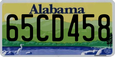 AL license plate 65CD458