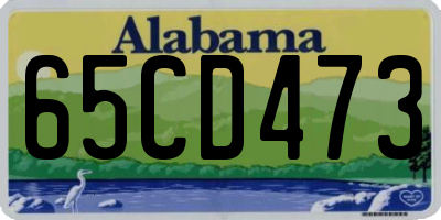 AL license plate 65CD473