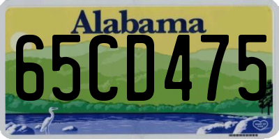 AL license plate 65CD475