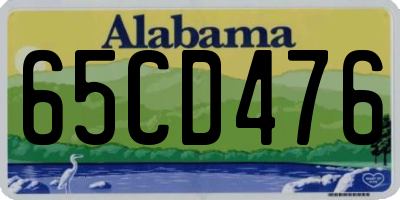 AL license plate 65CD476