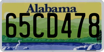 AL license plate 65CD478