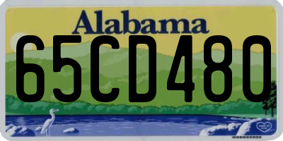 AL license plate 65CD480