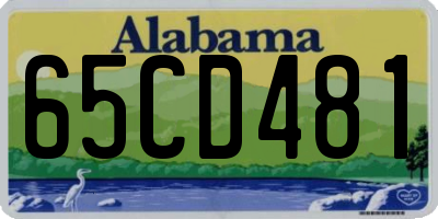 AL license plate 65CD481