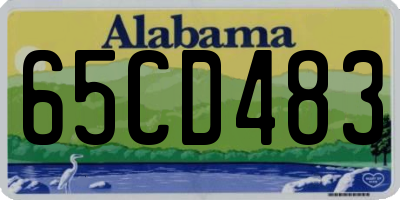 AL license plate 65CD483