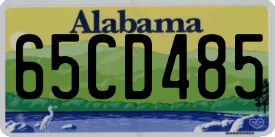 AL license plate 65CD485