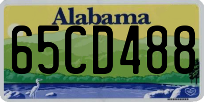 AL license plate 65CD488