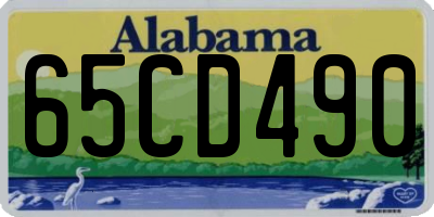 AL license plate 65CD490