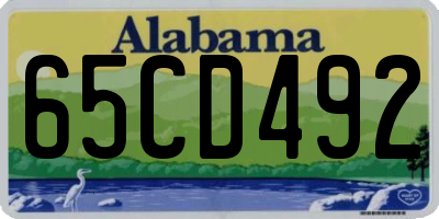 AL license plate 65CD492