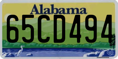 AL license plate 65CD494