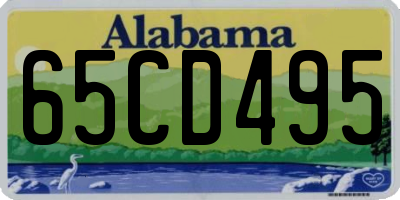 AL license plate 65CD495